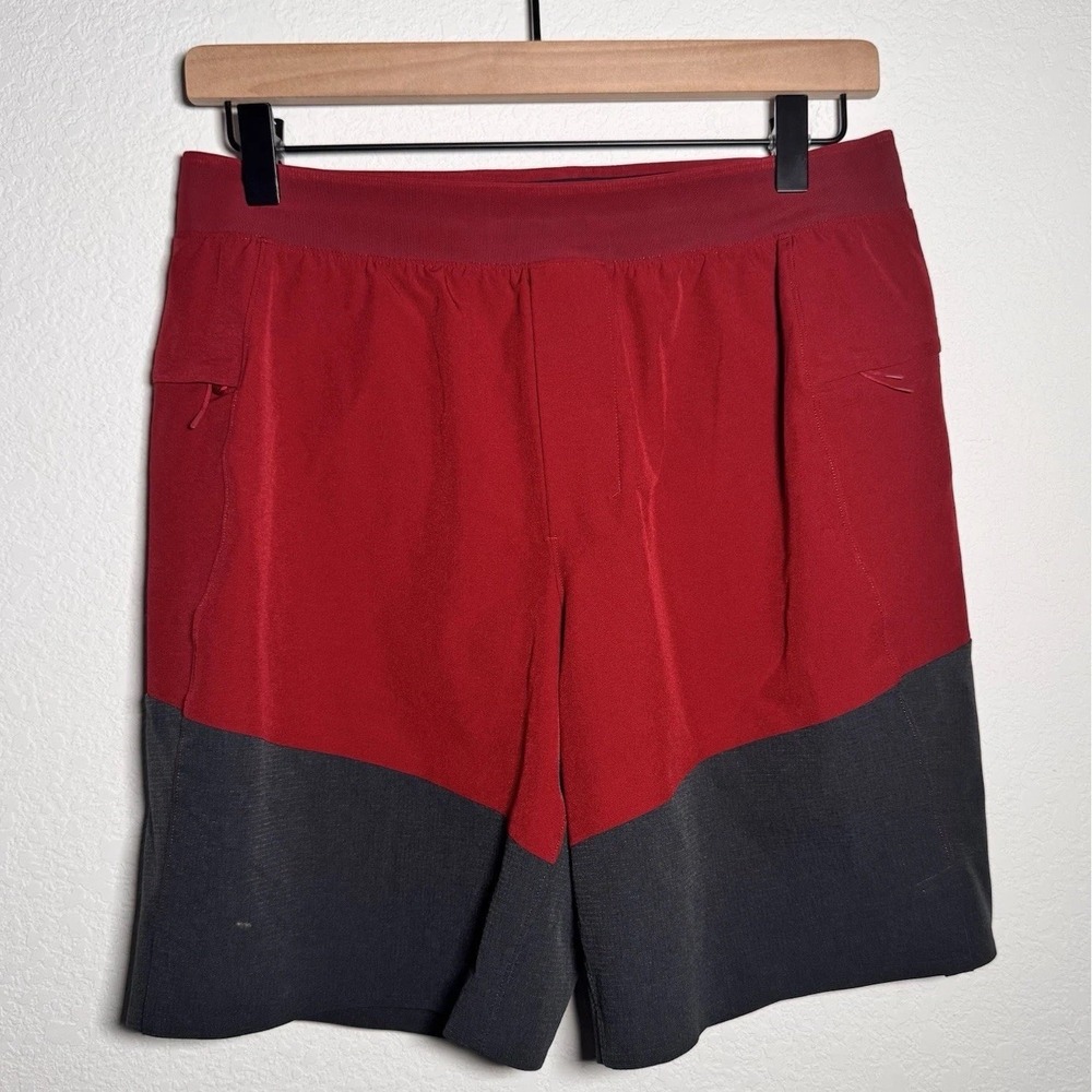 Lululemon Shorts Mens Athletic Training Gym Lightweight Zipper Pocket | Size Med